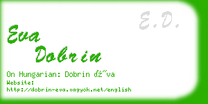 eva dobrin business card